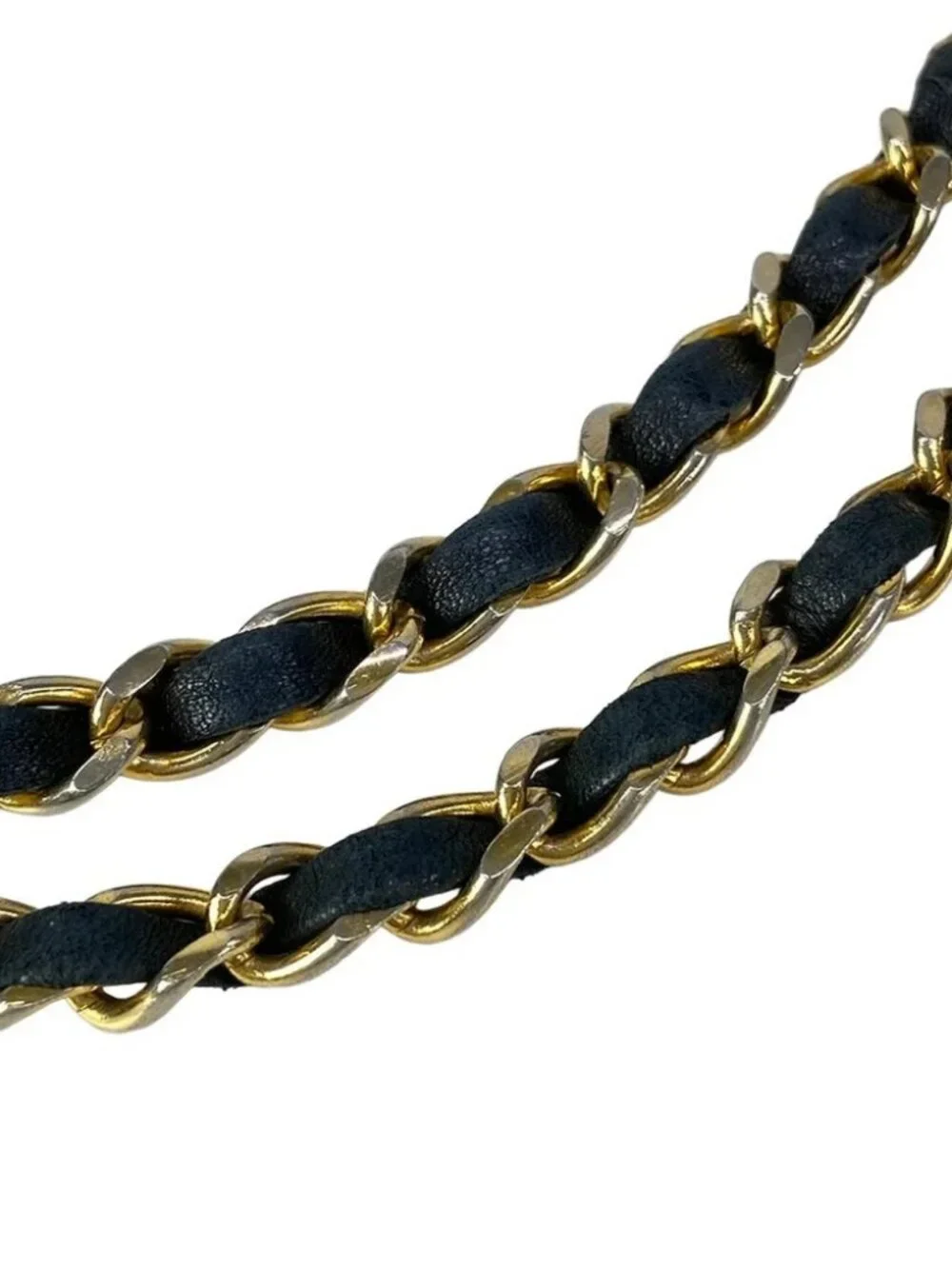 CHANEL Matelasse Black Lambskin Shoulder Bag Gold hardware